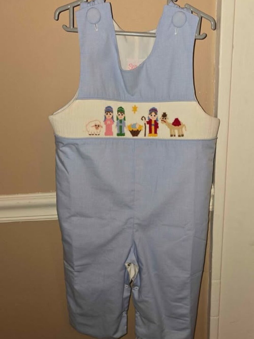 Stichy Fish Christmas Nativity Longall 3T EUC